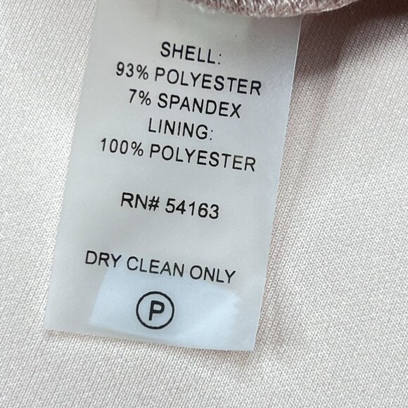 Calvin Klein Petal Pastel Blush Light Pink Cold Shoulder Sheath Dress Size 6 - Picture 7 of 7